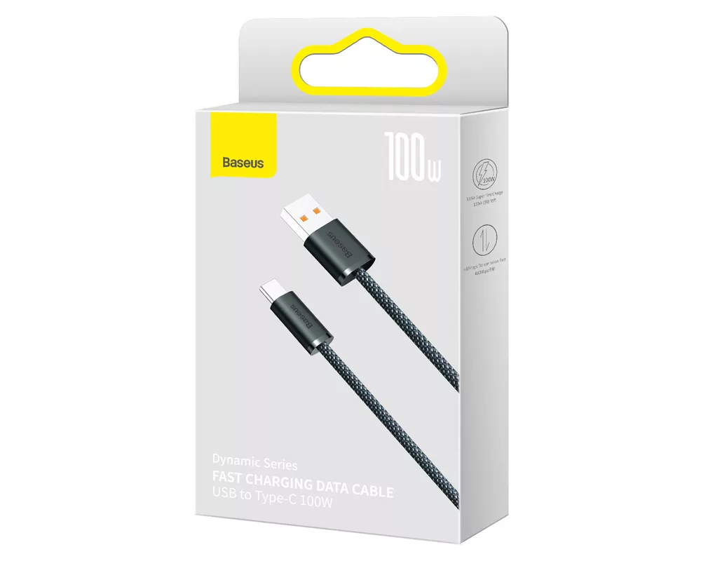 Кабел Baseus CALD000616 Dynamic Series USB Type A към USB Type C 100W 1м сив 6