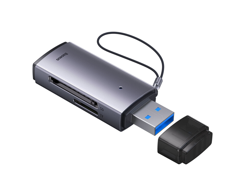 Адаптери Baseus Lite Series адаптер SD / TF USB WKQX060013 сив