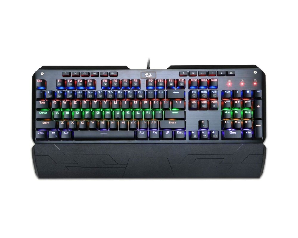 Клавиатура Redragon Indrah механична геймърска RGB K555-BK Blue Switches 6