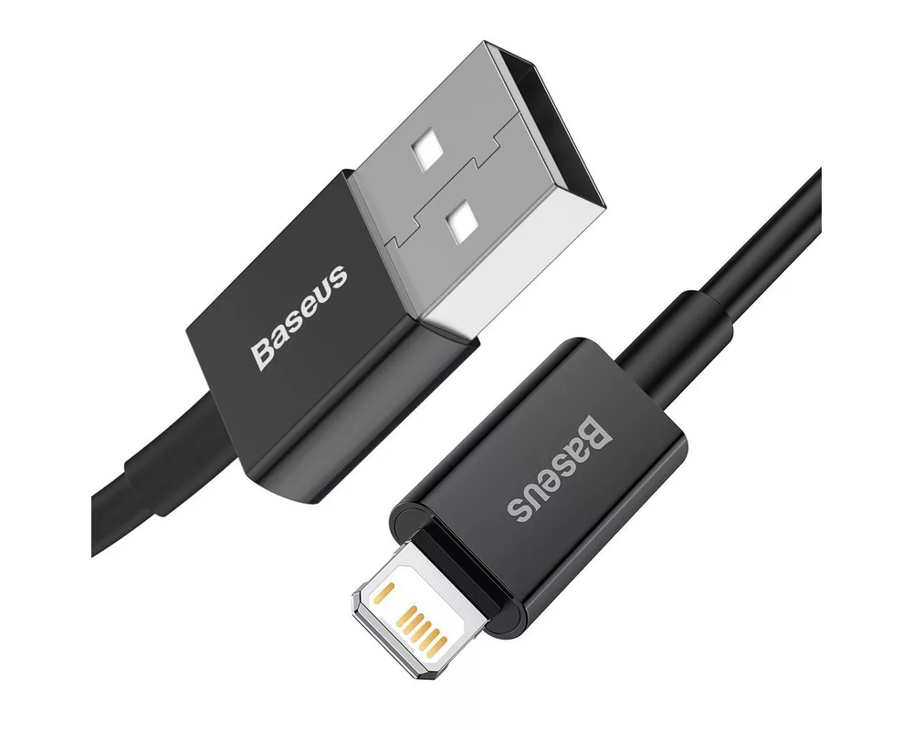 Кабел Кабел Baseus Superior USB към Lightning CALYS-A01 2.4 A 1 м - черен 2