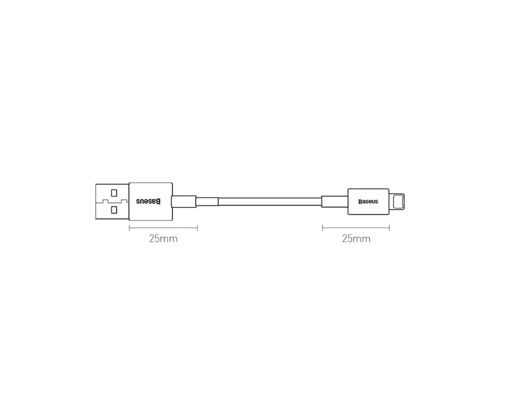 Кабел Кабел Baseus Superior USB към Lightning CALYS-A01 2.4 A 1 м - черен 10