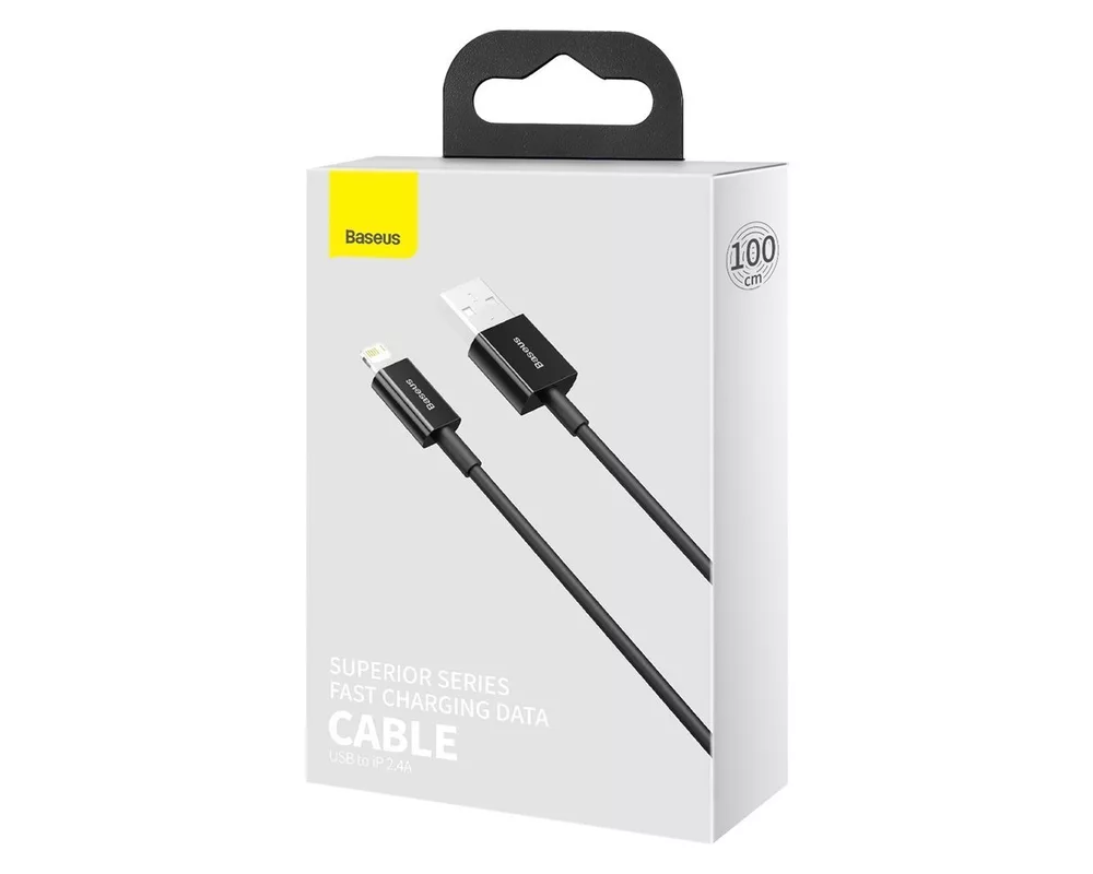 Кабел Кабел Baseus Superior USB към Lightning CALYS-A01 2.4 A 1 м - черен 5