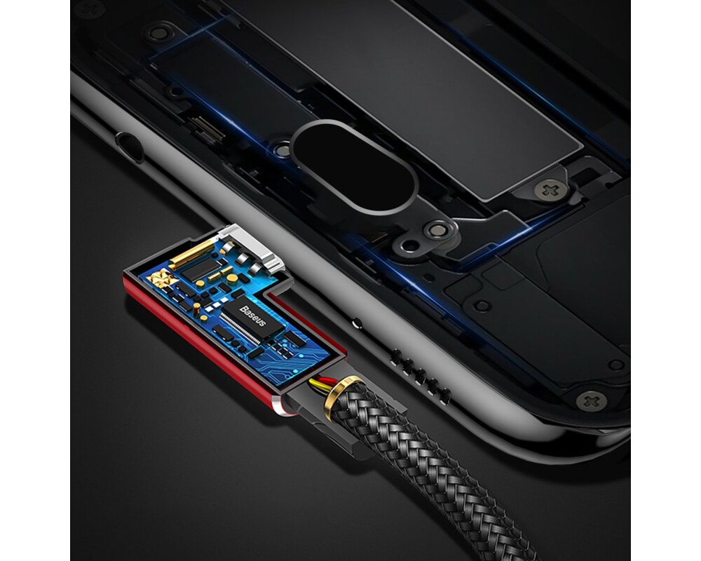 Кабел Кабел Baseus MVP Elbow Type Cable micro USB 1.5A 2м CAMMVP-B01 - черен 5