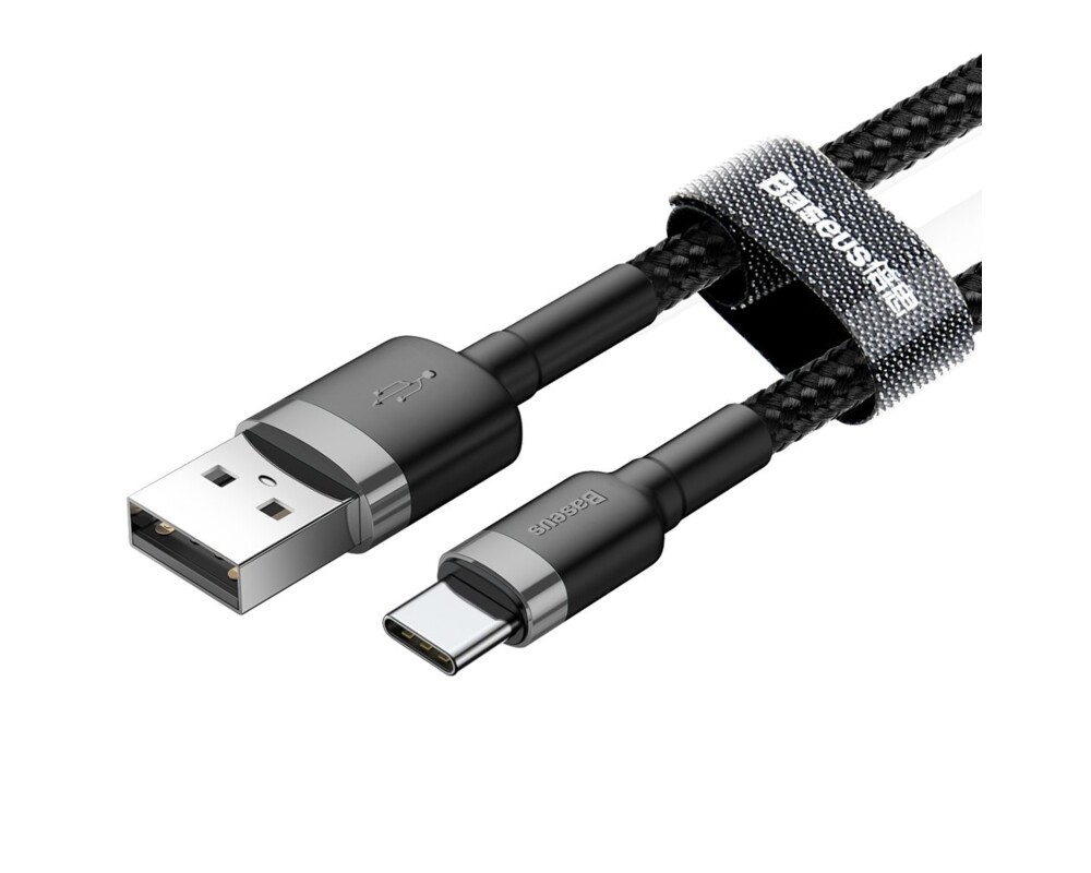 Кабел Кабел Baseus Cafule USB-A към USB-C 3m CATKLF-UG1 - черен 3