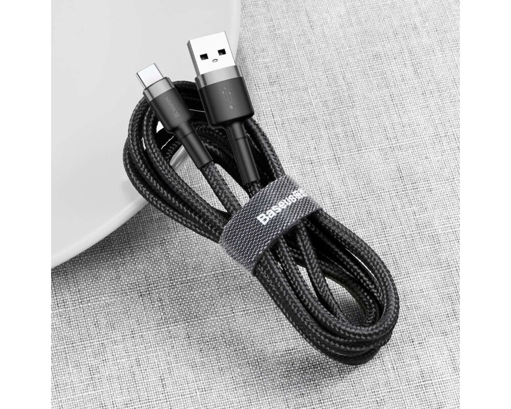 Кабел Кабел Baseus Cafule USB-A към USB-C 3m CATKLF-UG1 - черен 4