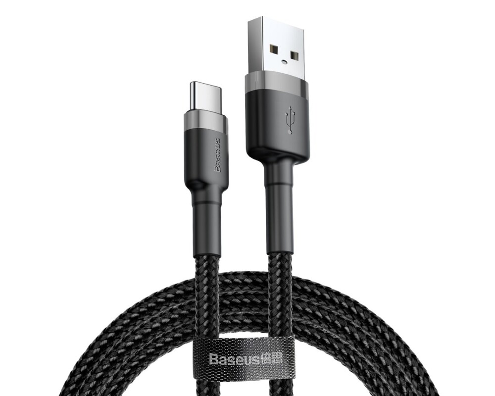 Кабел Кабел Baseus Cafule USB-A към USB-C 3m CATKLF-UG1 - черен