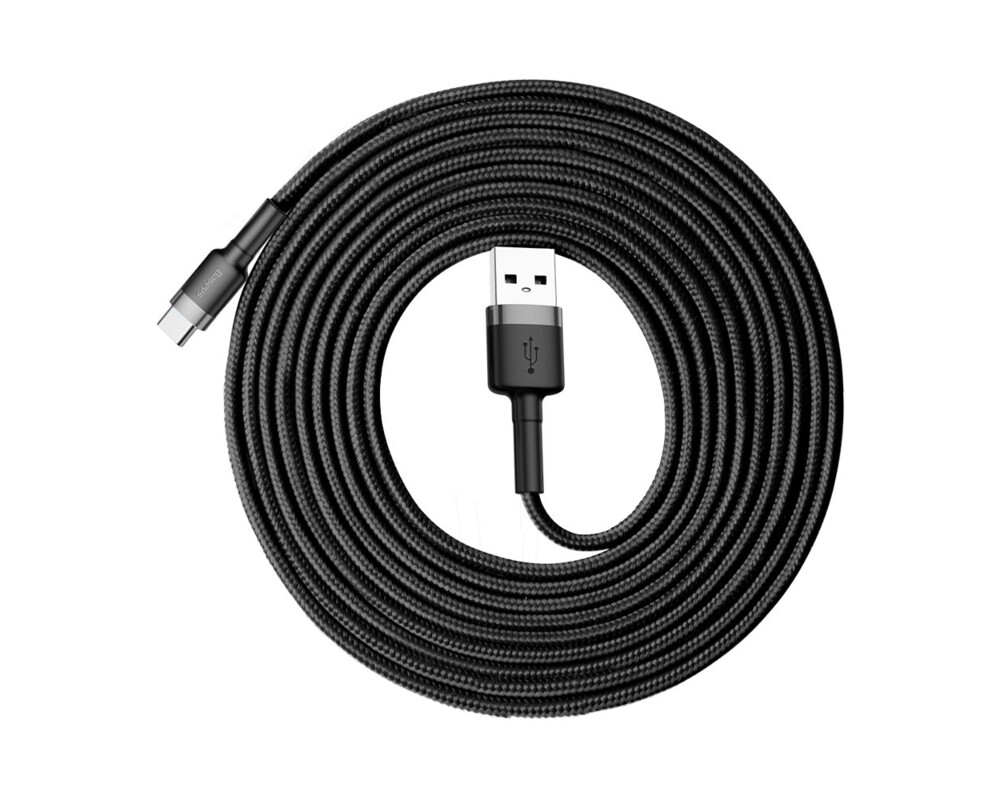 Кабел Кабел Baseus Cafule USB-A към USB-C 3m CATKLF-UG1 - черен 7