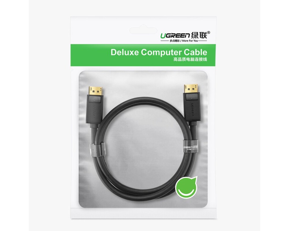 Кабел Кабел Ugreen DisplayPort 1.2 4K  DP102 10211 2м - черен 5