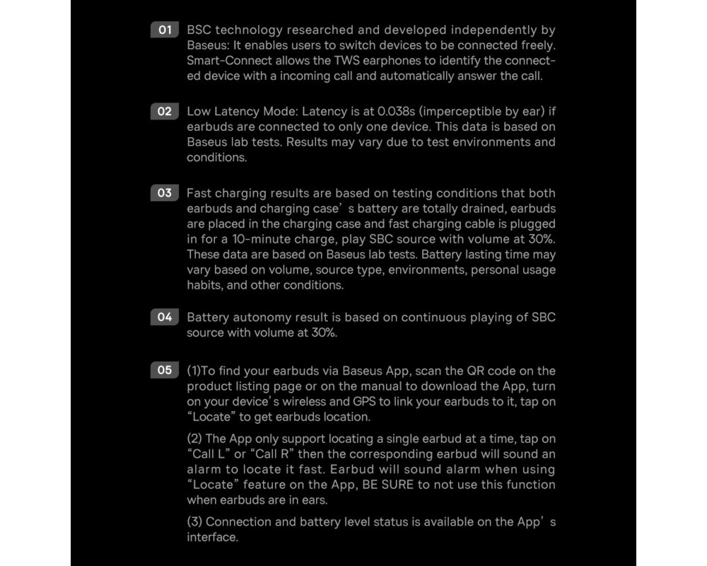 Слушалки Безжични Baseus TWS earphones Bowie E9 NGTW120001 - черни 11