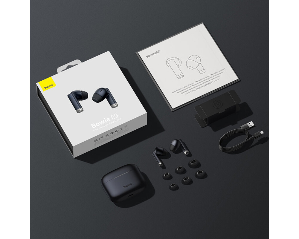 Слушалки Безжични Baseus TWS earphones Bowie E9 NGTW120001 - черни 10