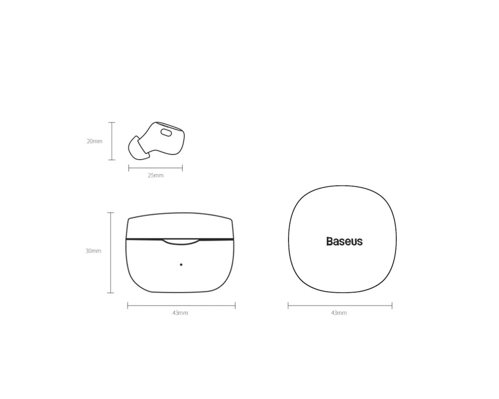 Слушалки Безжични Baseus Encok WM01 TWS Bluetooth 5.3 NGTW240002 - бели 9