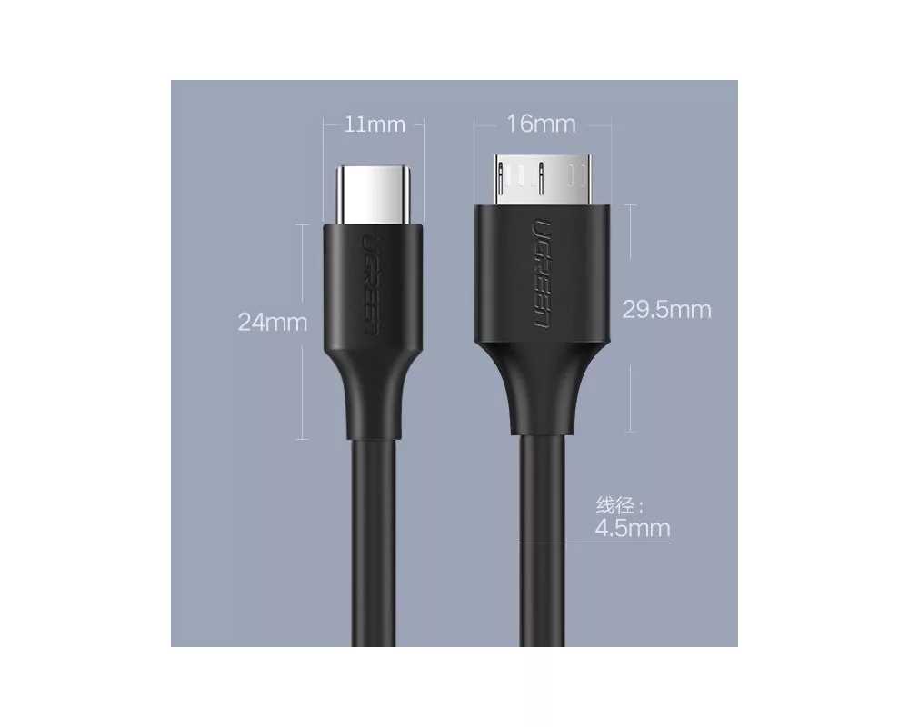 Адаптери Кабел Ugreen USB Type-C към micro USB Type B 1м US312 20103 - черен 10