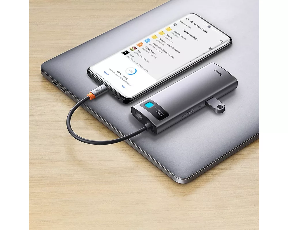 USB хъб Мултифункционален USB хъб Baseus 4 в 1 USB Type C - 3 x USB 3.2 / RJ45 WKWG070113 9