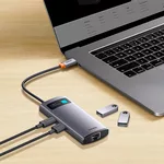 USB хъб Мултифункционален USB хъб Baseus 4 в 1 USB Type C - 3 x USB 3.2 / RJ45 WKWG070113 7