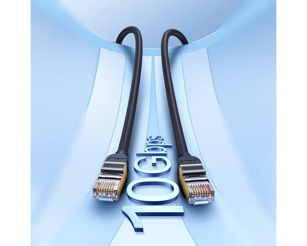 Мрежов кабел Baseus WKJS010001 CAT7 High Speed ​​RJ45 10Gbps 0.5m черен 6