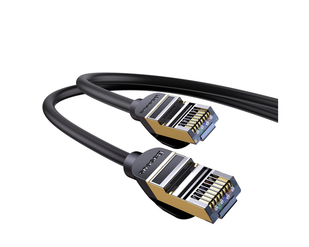 Мрежов кабел Baseus WKJS010001 CAT7 High Speed ​​RJ45 10Gbps 0.5m черен 2
