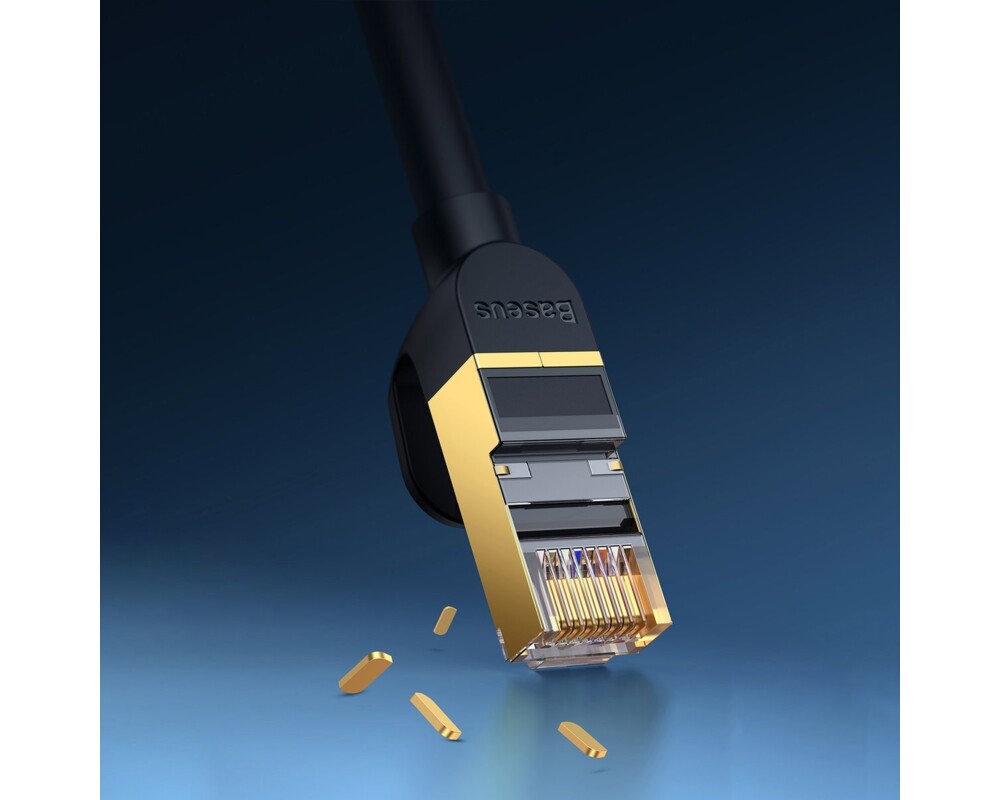 Мрежов кабел Baseus WKJS010001 CAT7 High Speed ​​RJ45 10Gbps 0.5m черен 5