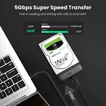 Адаптери Адаптер Ugreen OTG кабел USB-C 3.0 към 2.5" SATA, 50см - черен 2