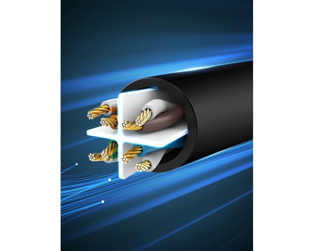 Мрежов кабел Ugreen 20164 Ethernet patchcord RJ45 Cat 6 UTP 1000Mbps 10м - черен 8