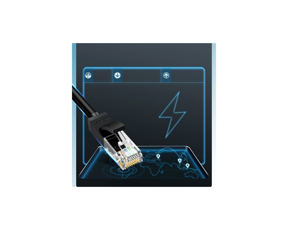 Мрежов кабел Ugreen 20164 Ethernet patchcord RJ45 Cat 6 UTP 1000Mbps 10м - черен 4