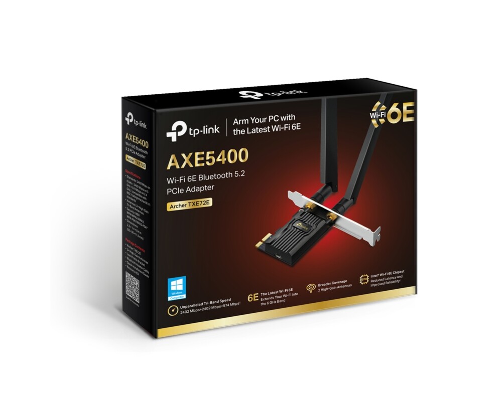 Мрежова карта TP-Link Archer TXE72E AXE5400 Wi-Fi 6E 6