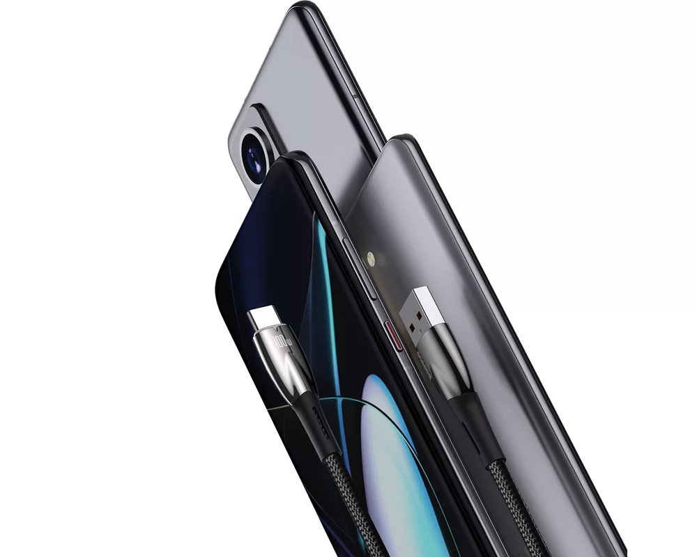 Кабел Кабел Baseus Glimmer Series USB-A - USB-C 100W 480Mbps 1м CADH00401 - черен 6