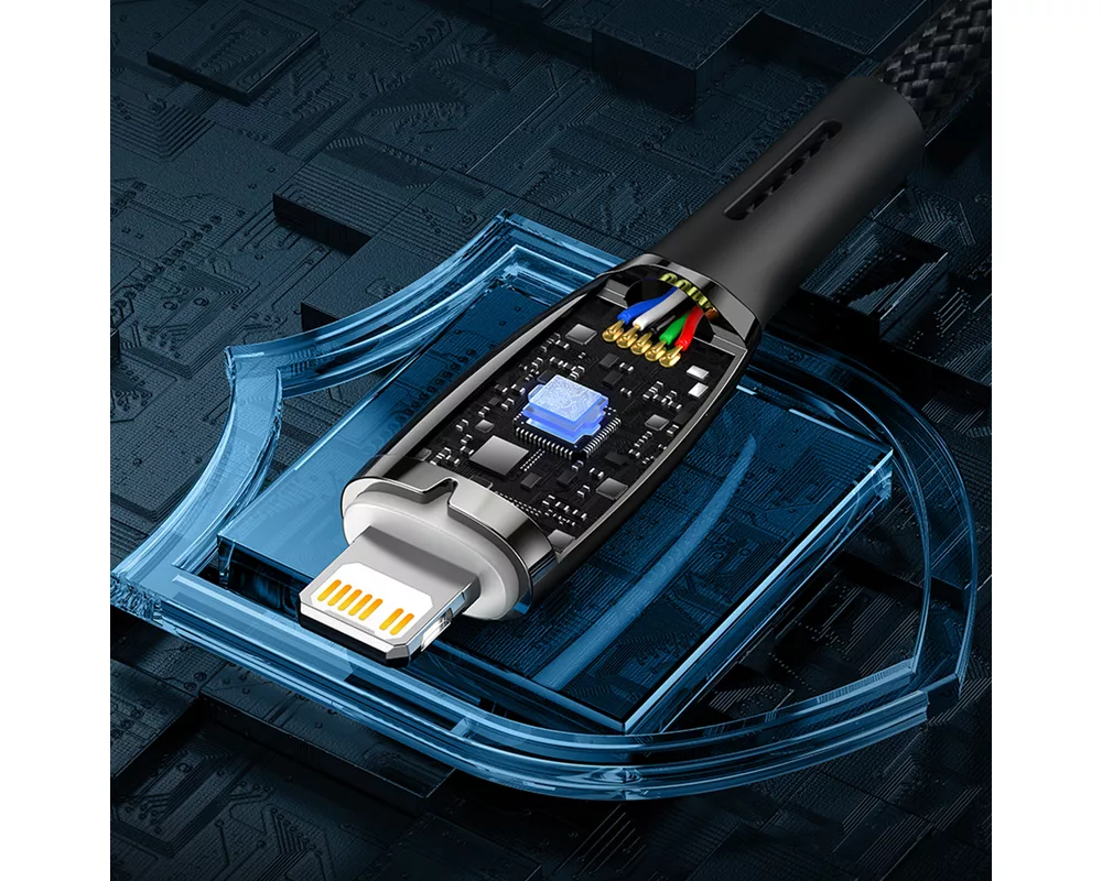 Кабел Кабел Baseus Glimmer Series USB-A - USB-C 100W 480Mbps 1м CADH00401 - черен 10