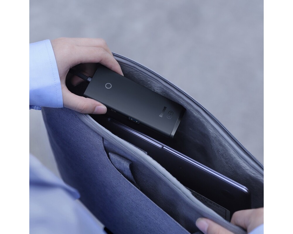 USB хъб Baseus WKQX030501 Type-C адаптер 4x USB 3.0, 2м - черен 9