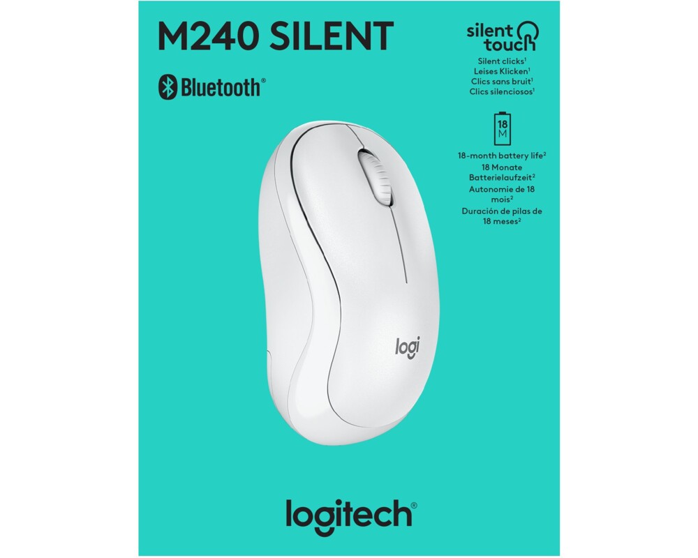 Мишка Logitech M240 Silent Bluetooth Mouse - OFF WHITE - EMEA-808 21