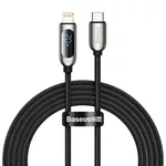 <span>Кабел</span> Кабел Baseus USB-C към Lightning Display, PD, 20W, 2м CATLSK-A01 - черен <span class='catalog-num-in-name'>CATLSK-A01</span> - 