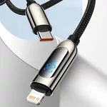 Кабел Кабел Baseus USB-C към Lightning Display, PD, 20W, 2м CATLSK-A01 - черен 12