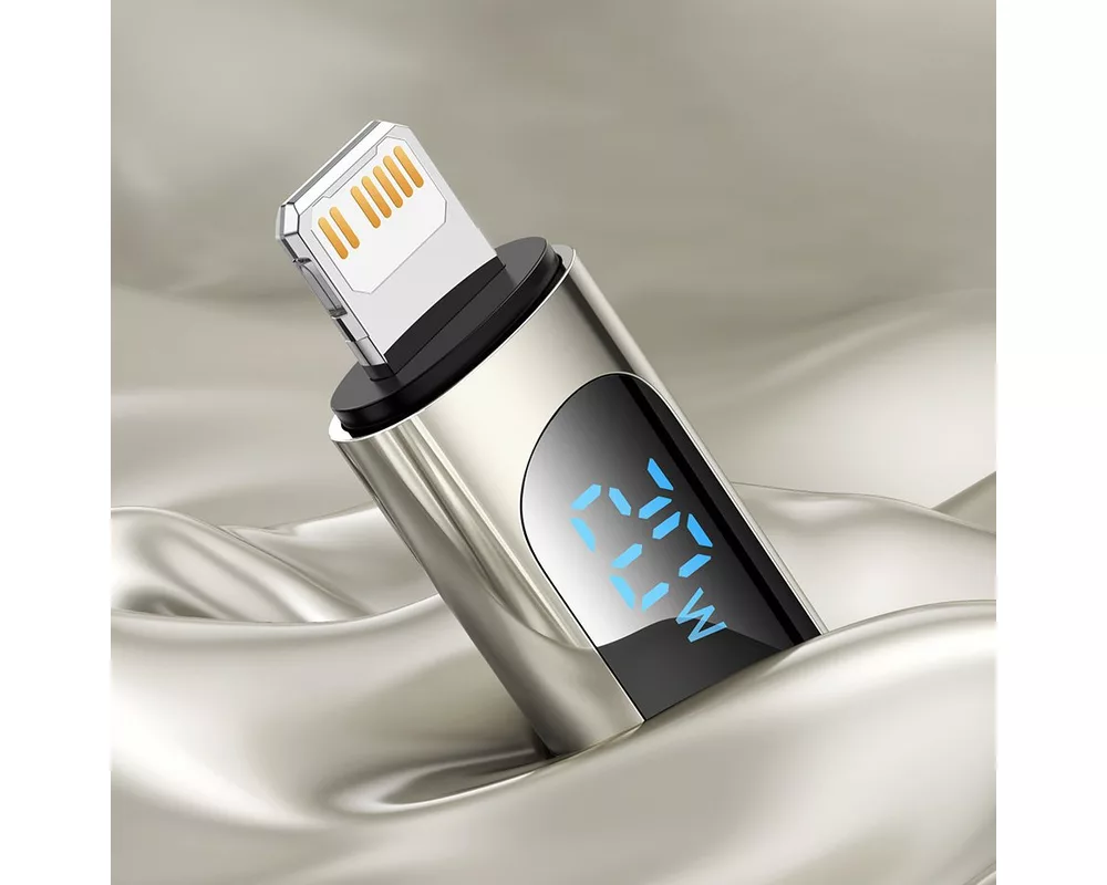 Кабел Кабел Baseus USB-C към Lightning Display, PD, 20W, 2м CATLSK-A01 - черен 14
