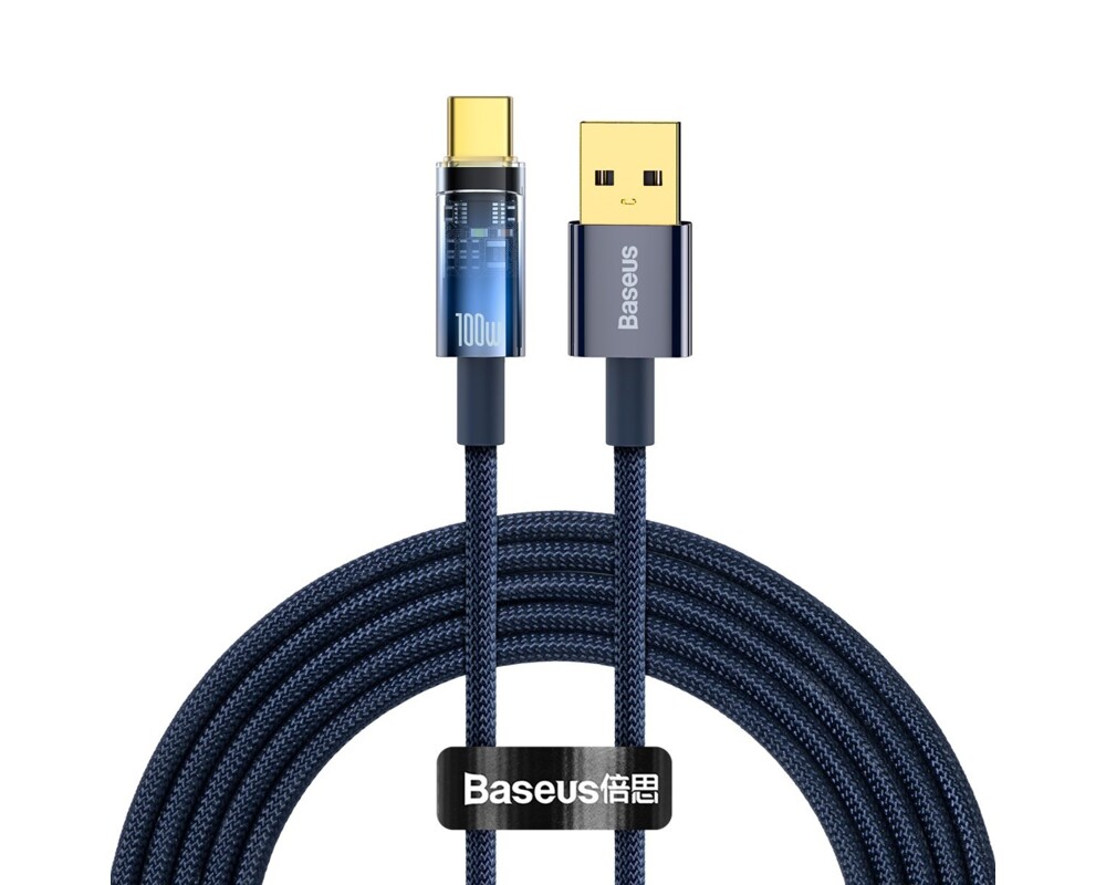 Кабел Baseus CATS000303 USB към USB Type C 100W 2м - син 2