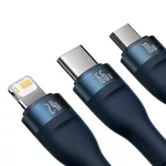 Кабел Кабел Baseus Flash Series II USB-A / USB-C / Lightning / micro USB 66W 480Mbps 1.2 м CASS040003 - син 4