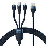 <span>Кабел</span> Кабел Baseus Flash Series II USB-A / USB-C / Lightning / micro USB 66W 480Mbps 1.2 м CASS040003 - син <span class='catalog-num-in-name'>CASS040003</span> - 