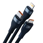 Кабел Кабел Baseus Flash Series II USB-A / USB-C / Lightning / micro USB 66W 480Mbps 1.2 м CASS040003 - син 2