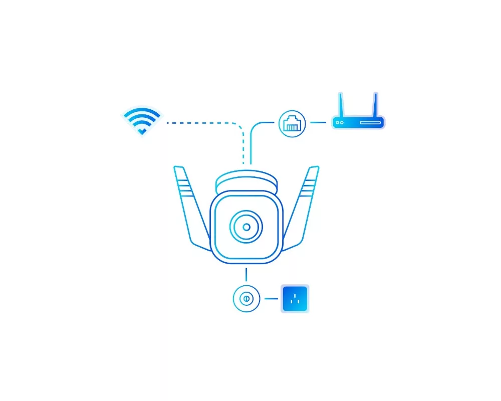 Цифрова IP камера Външна охранителна Wi-Fi камера TP-Link TC65 2
