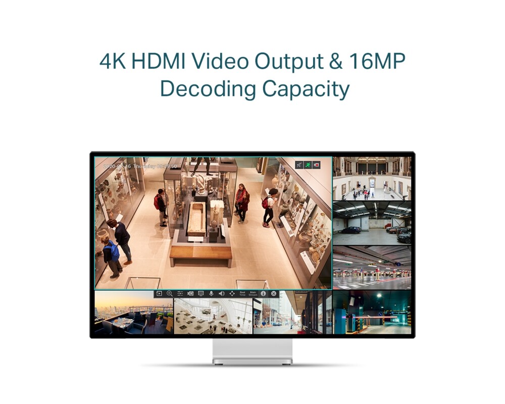 NVR - Цифрово записващо у-во TP-Link VIGI NVR1104H-4P PoE+ 4-канален 5