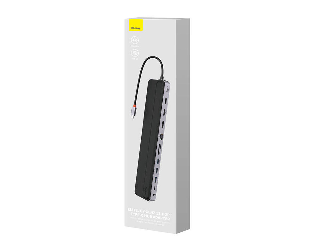USB хъб Baseus EliteJoy Gen2 12 в 1 WKSX030213 - тъмносив 7