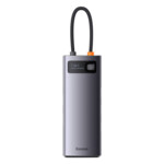 <span>USB хъб</span> Мултифункционален хъб Baseus Metal Gleam Series WKWG040013 7в1 USB-C към 3x USB 3.0 / HDMI / USB-C PD / VGA / Ethernet RJ45 - сив <span class='catalog-num-in-name'>WKWG040013</span> - 