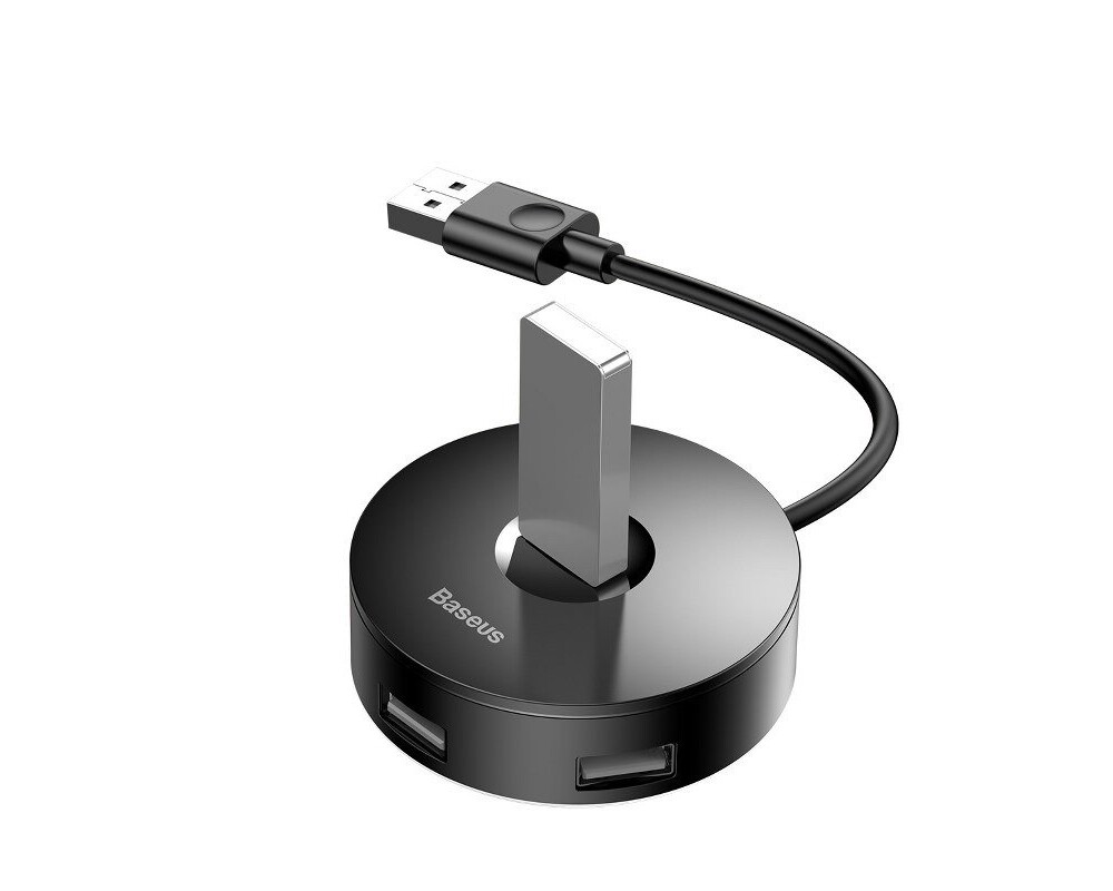 USB хъб Baseus 4 в 1 USB към 3х USB 2.0, 1х USB 3.0 порта CAHUB-F01 - черен 5
