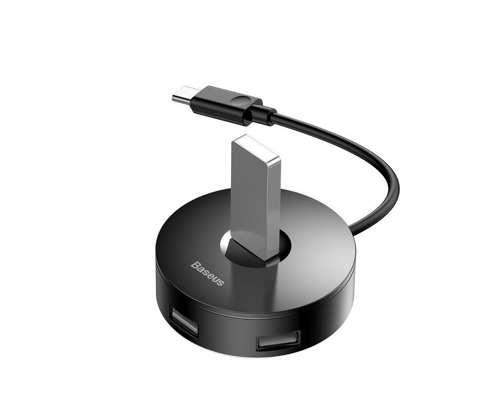 USB хъб Baseus 4 в 1 USB-C към 3х USB 2.0, 1х USB 3.0 порта CAHUB-G01 - черен 6