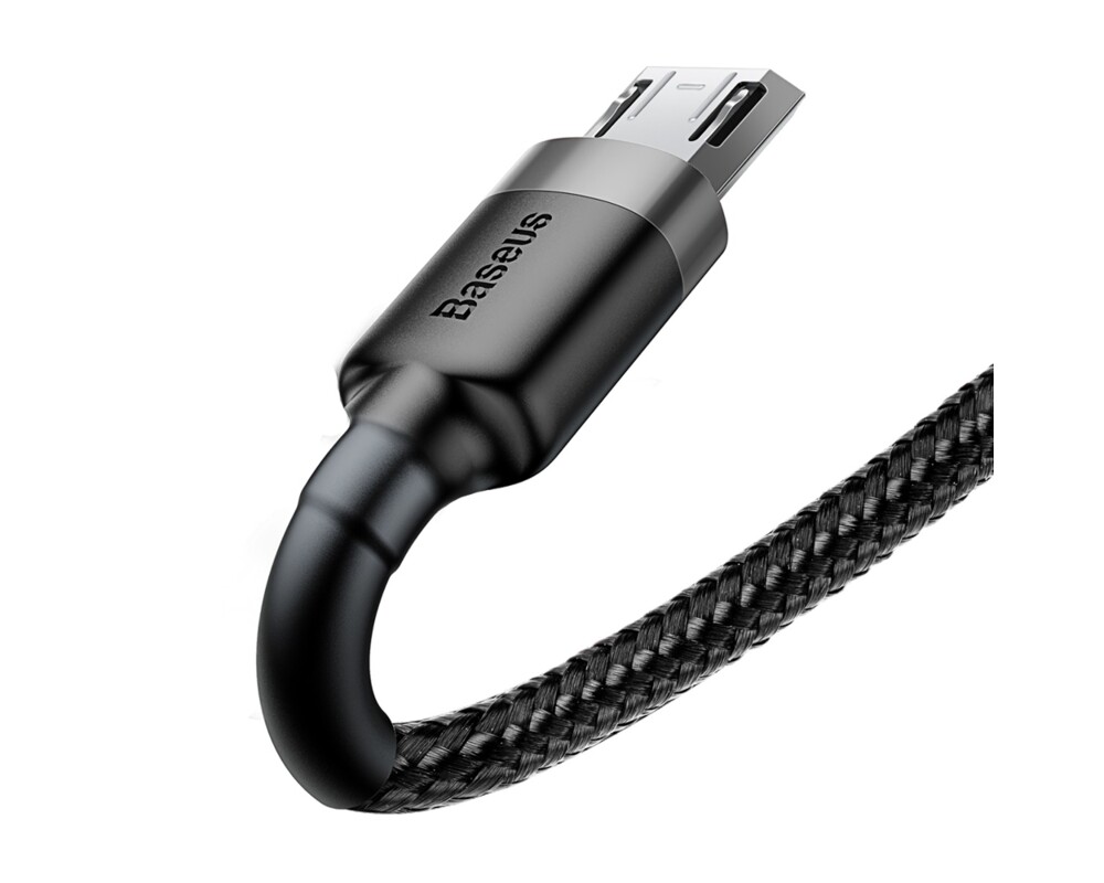 Кабел Кабел Baseus Cafule USB-A към Micro USB QC3.0 2.4A 1м CAMKLF-BG1 - черен/сив 5
