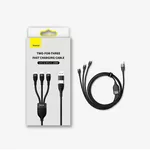 Кабел Baseus Flash Series II USB Type C / USB Type A - USB Type C / Lightning / micro USB 100 W 1.2 м CASS030101 - черен 5