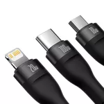 Кабел Baseus Flash Series II USB Type C / USB Type A - USB Type C / Lightning / micro USB 100 W 1.2 м CASS030101 - черен 3