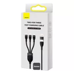 Кабел Baseus Flash Series II USB Type C / USB Type A - USB Type C / Lightning / micro USB 100 W 1.2 м CASS030101 - черен 2
