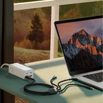 Кабел Baseus Flash Series II USB Type C / USB Type A - USB Type C / Lightning / micro USB 100 W 1.2 м CASS030101 - черен 9