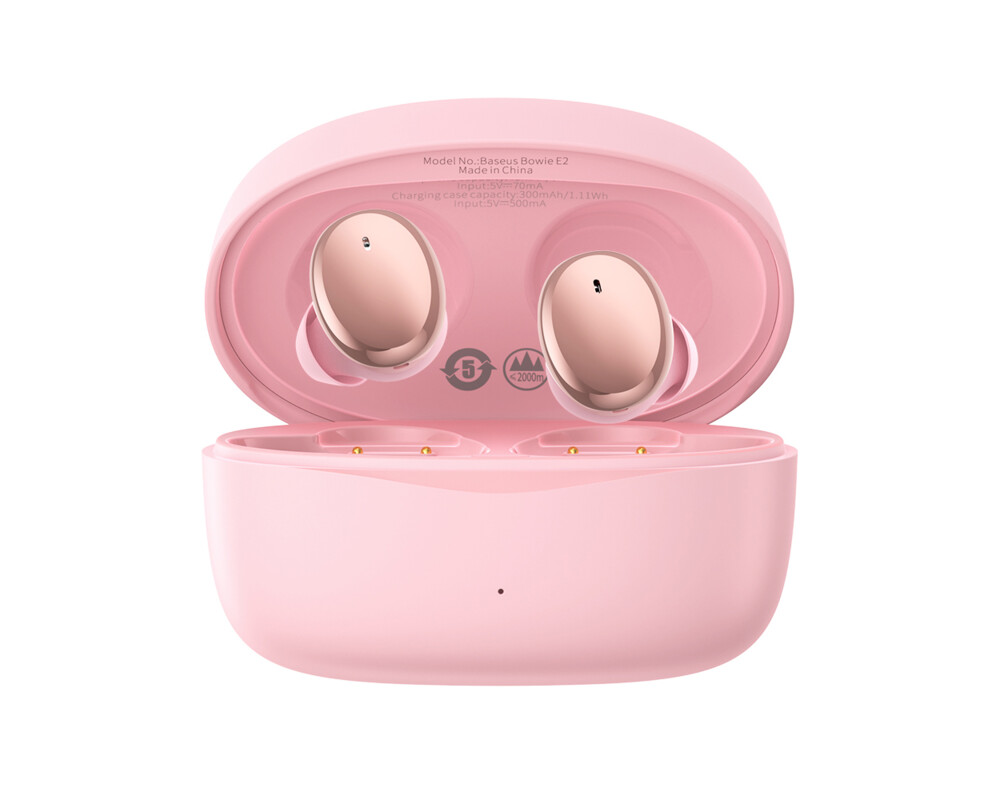 Слушалки Безжични водоустойчиви Baseus TWS Bowie E2 NGTW090004 IP55 - розови 8