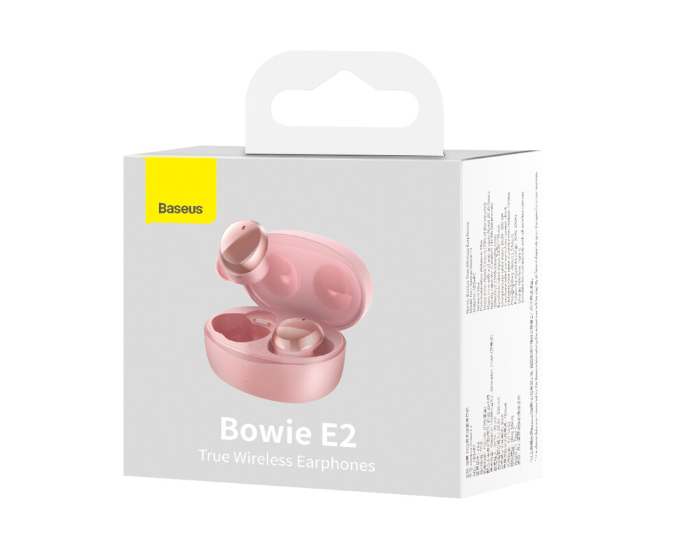 Слушалки Безжични водоустойчиви Baseus TWS Bowie E2 NGTW090004 IP55 - розови 5