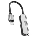 <span>Адаптери</span> Адаптер Baseus L52  Lightning към Mini Jack 3.5mm и 2x Lightning - сребрист <span class='catalog-num-in-name'>CALL52-S1</span> - 
